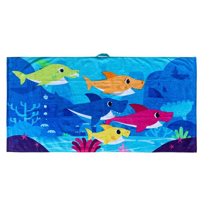 slide 5 of 11, Baby Shark Oversized Kids' Bath Towel, 1 ct