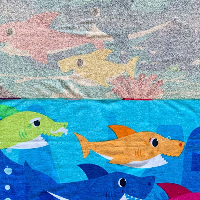 slide 10 of 11, Baby Shark Oversized Kids' Bath Towel, 1 ct