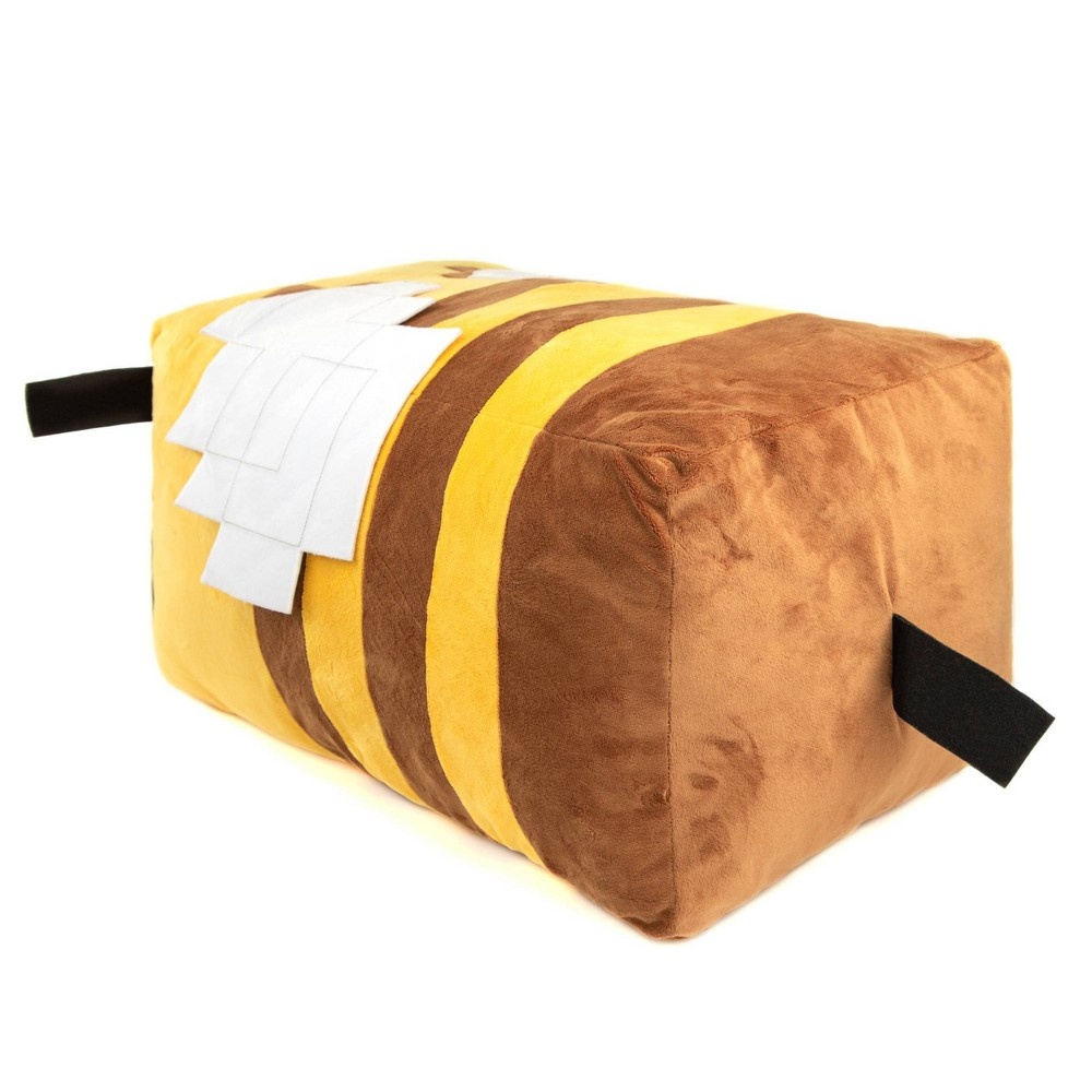 minecraft oversized bee pillow buddy yellow