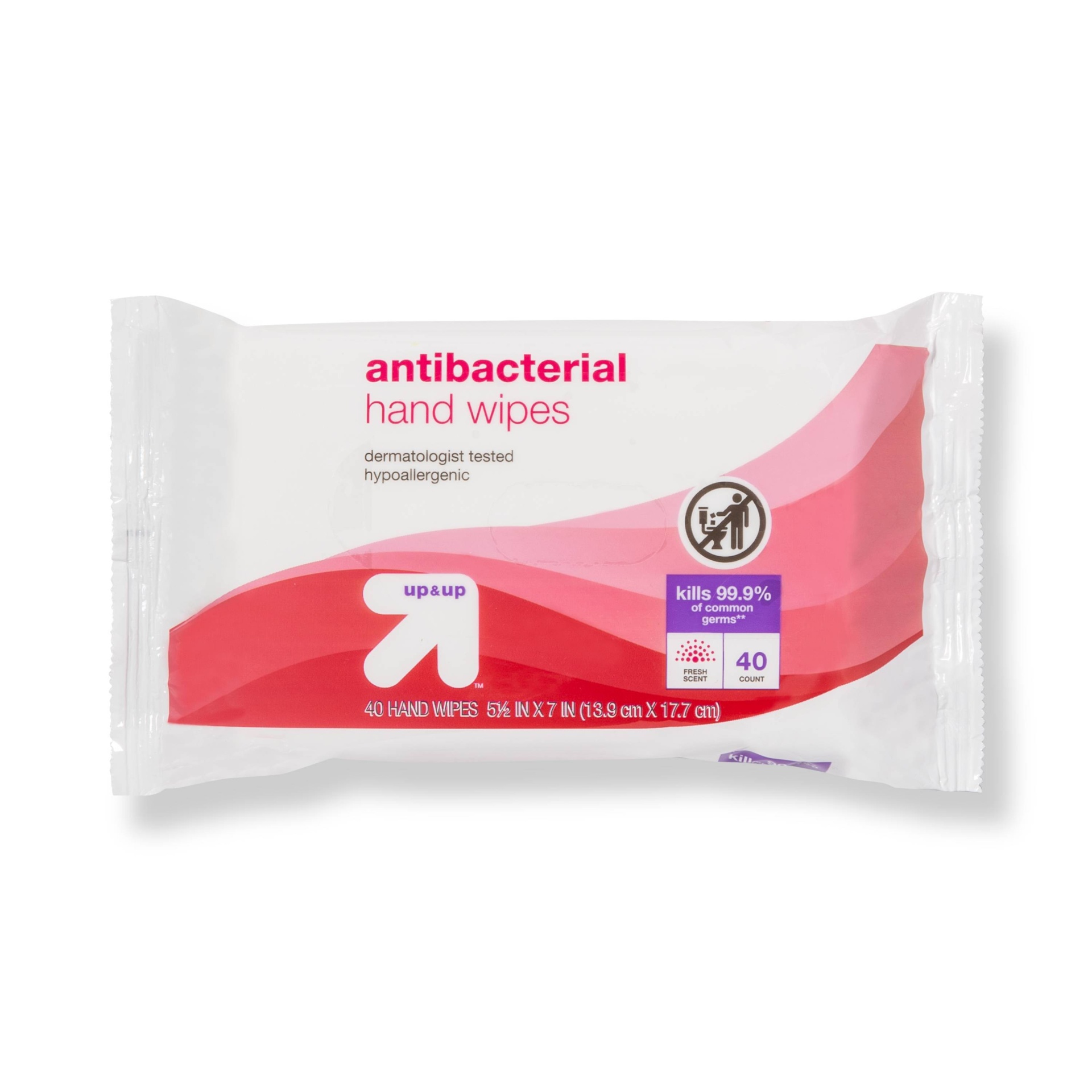 slide 1 of 3, Antibacterial Moist Wipes Fresh Scent - 40ct - up & up, 40 ct