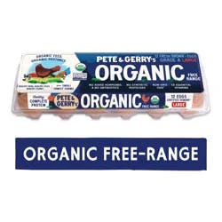 Pete and Gerry's Organic Free Range Brown Eggs Large 12 ea