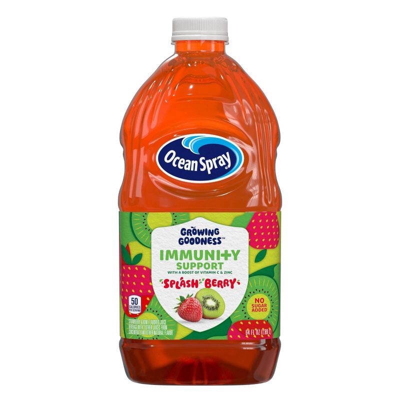 slide 1 of 5, Ocean Spray Growing Goodness Cran Kiwi Strawberry Juice Drink - 64 fl oz Bottle, 64 fl oz