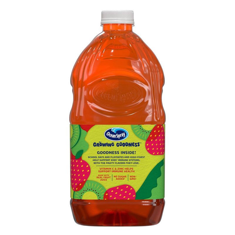 slide 3 of 5, Ocean Spray Growing Goodness Cran Kiwi Strawberry Juice Drink - 64 fl oz Bottle, 64 fl oz