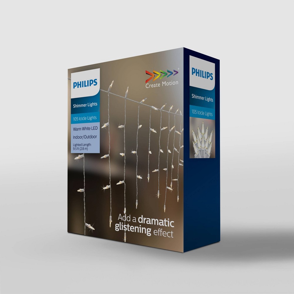 Philips 105ct LED Create Motion Shimmer Icicle Twinkle Effect String