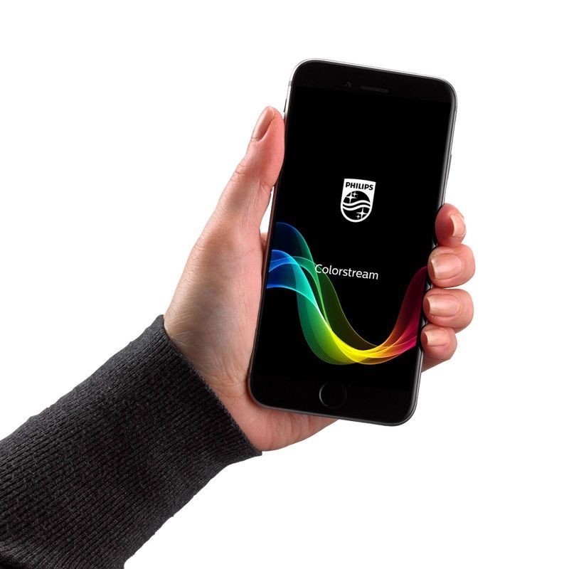 slide 5 of 5, Philips 200ct LED App-Controlled Color Changing Create Motion Dome String Lights with Green Wire, 200 ct