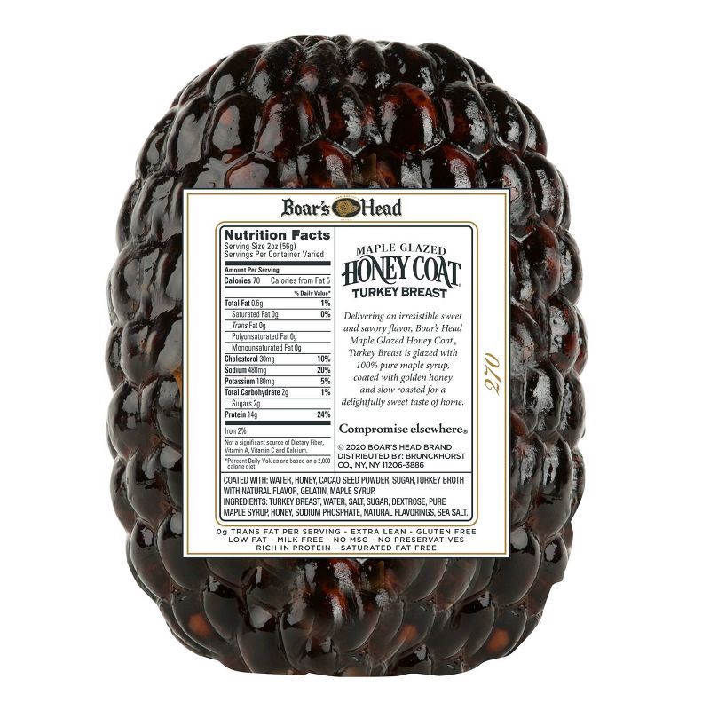 slide 3 of 3, Boar's Head Maple Honey Turkey - Deli Fresh Sliced - price per lb, per lb