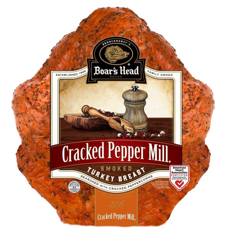 slide 2 of 3, Boar's Head Cracked Pepper Mill Smoked Turkey - Deli Fresh Sliced - price per lb, per lb