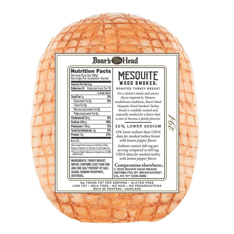 slide 3 of 3, Boar's Head Mesquite Smoked Turkey - Deli Fresh Sliced - price per lb, per lb