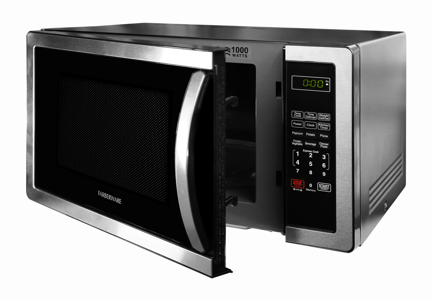 slide 2 of 4, Farberware Classic FMO11AHTBKB 1.1 Cu. Ft. 1000-Watt Microwave Oven, Stainless Steel, 1 ct