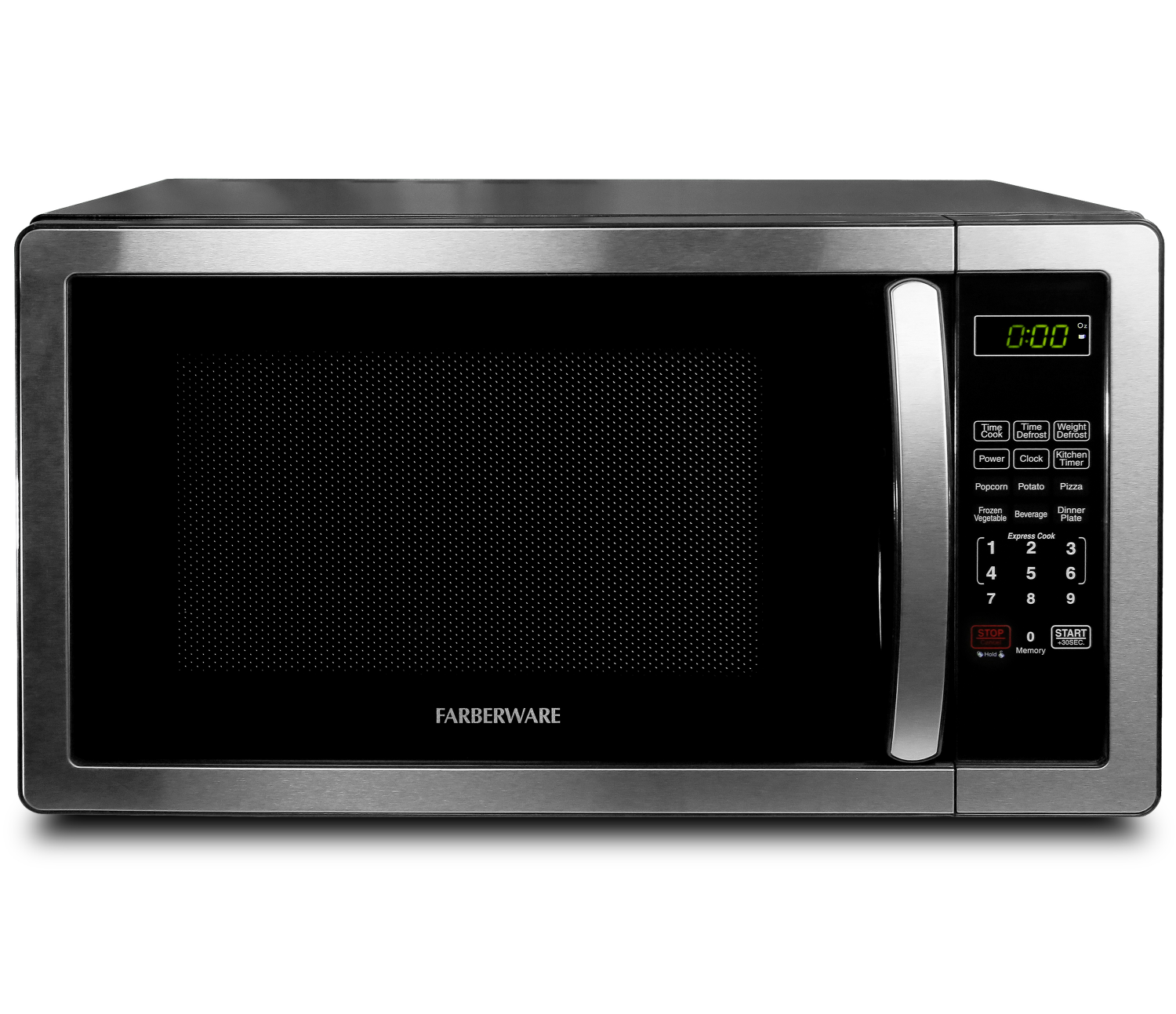 slide 1 of 4, Farberware Classic FMO11AHTBKB 1.1 Cu. Ft. 1000-Watt Microwave Oven, Stainless Steel, 1 ct