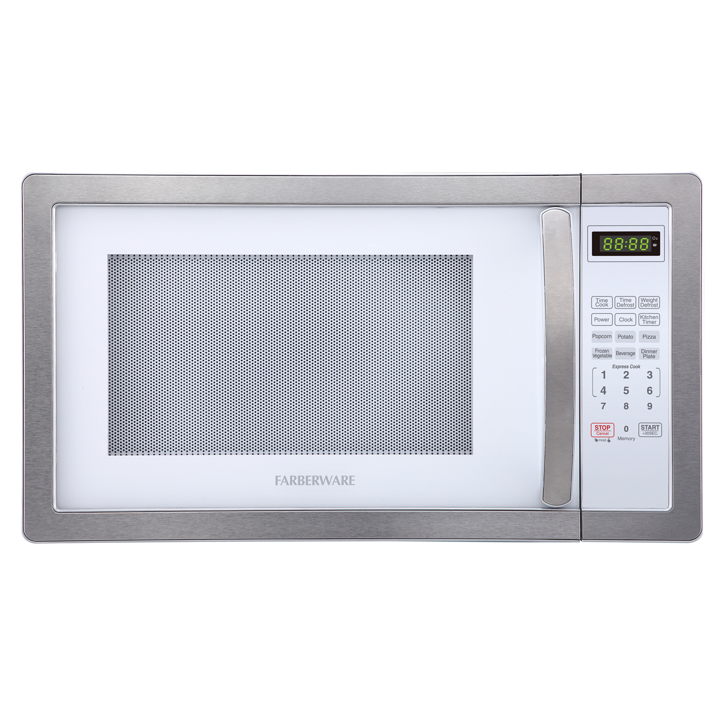 slide 1 of 1, Farberware 1000 Watt Microwave Oven - Stainless Steel, 1 ct