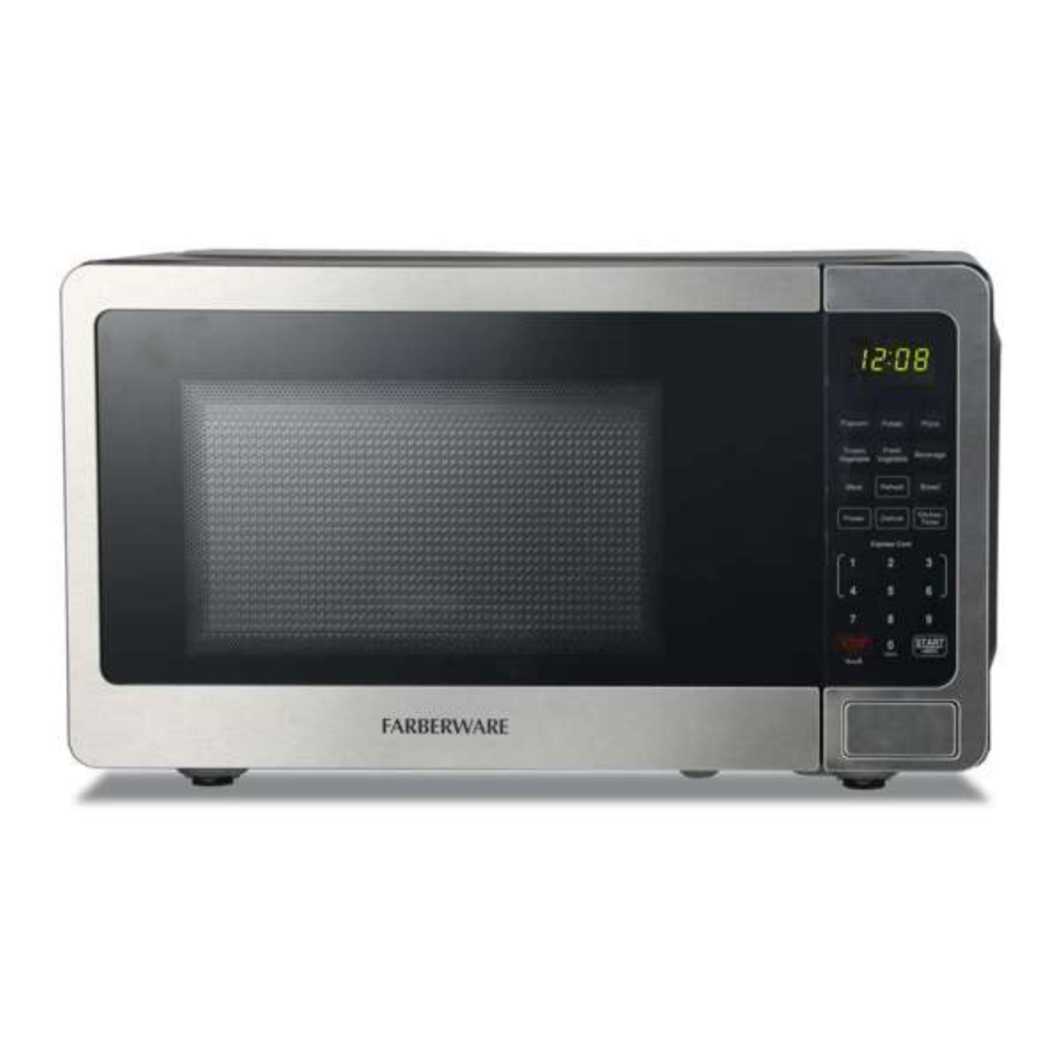 slide 1 of 6, Farberware 0.7 Cf Microwave Black / Stainless, 1 ct