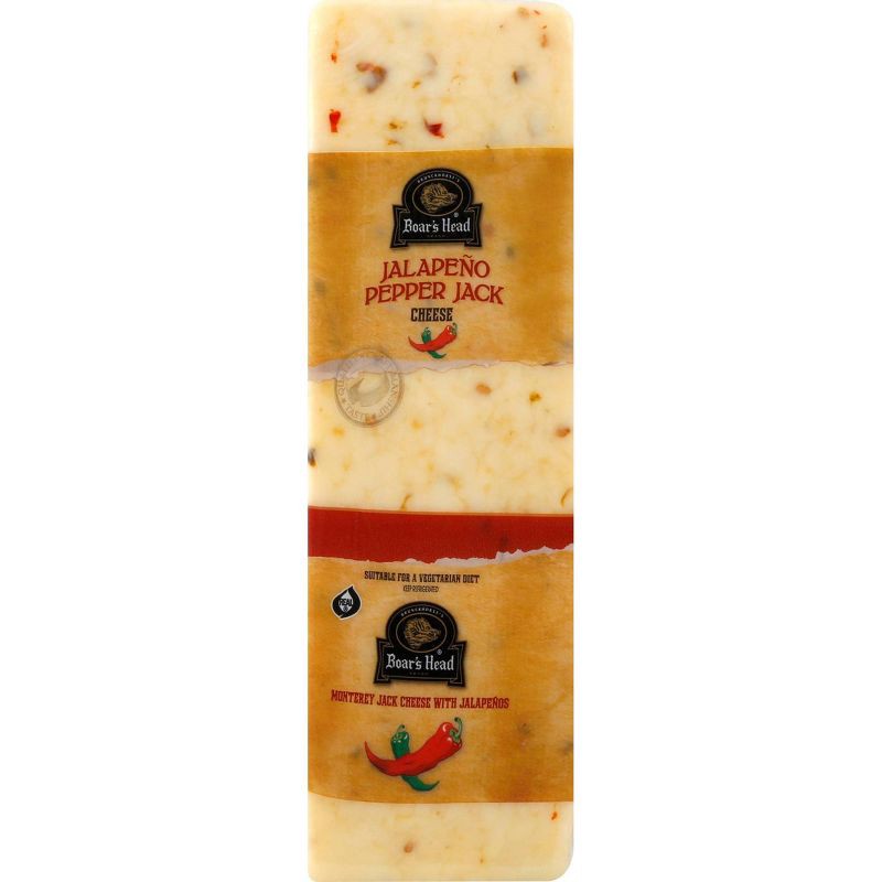 slide 1 of 2, Boar's Head Jalapeño Pepper Jack - 5lbs - priced per lb, per lb