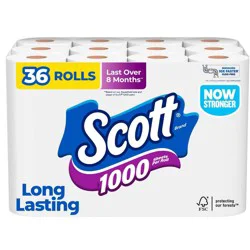 Scott 1000 Septic-Safe 1-Ply Toilet Paper - 36 Rolls
