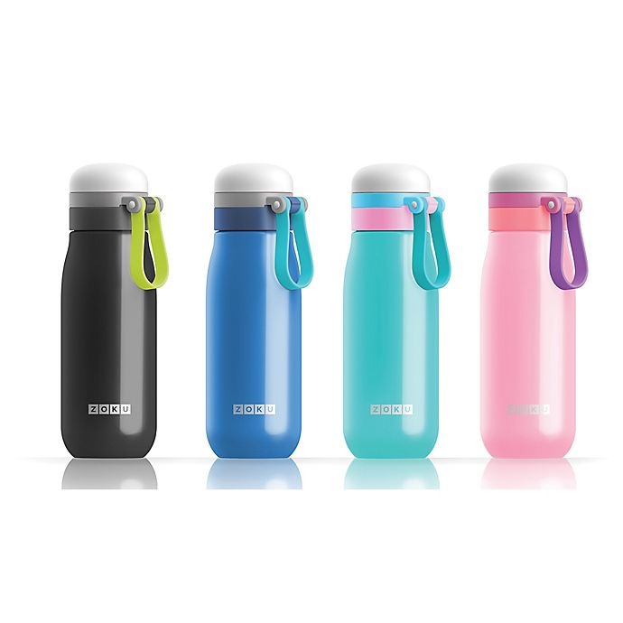 slide 3 of 3, Zoku Stainless Steel Water Bottle - Teal, 18 oz