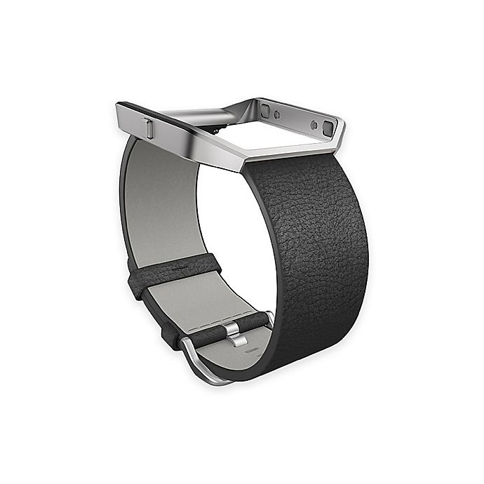 slide 1 of 1, Fitbit Blaze Small Leather Accessory Band - Black, 1 ct