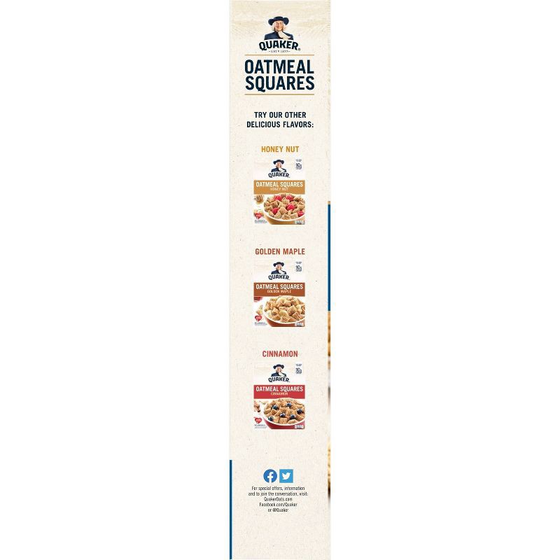 slide 4 of 5, Quaker Oatmeal Squares Brown Sugar Large Box Breakfast Cereal - 21oz, 21 oz