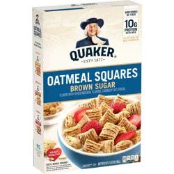 Quaker Oatmeal Squares Brown Sugar Large Box Breakfast Cereal - 21oz