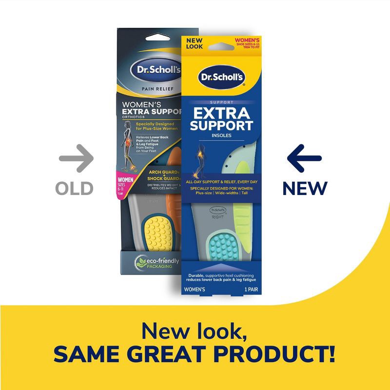 slide 2 of 12, Dr. Scholl's Extra Support Trim to Fit Inserts Shoe Insoles for Women - Size 6-11 - 1 Pair, 1 ct