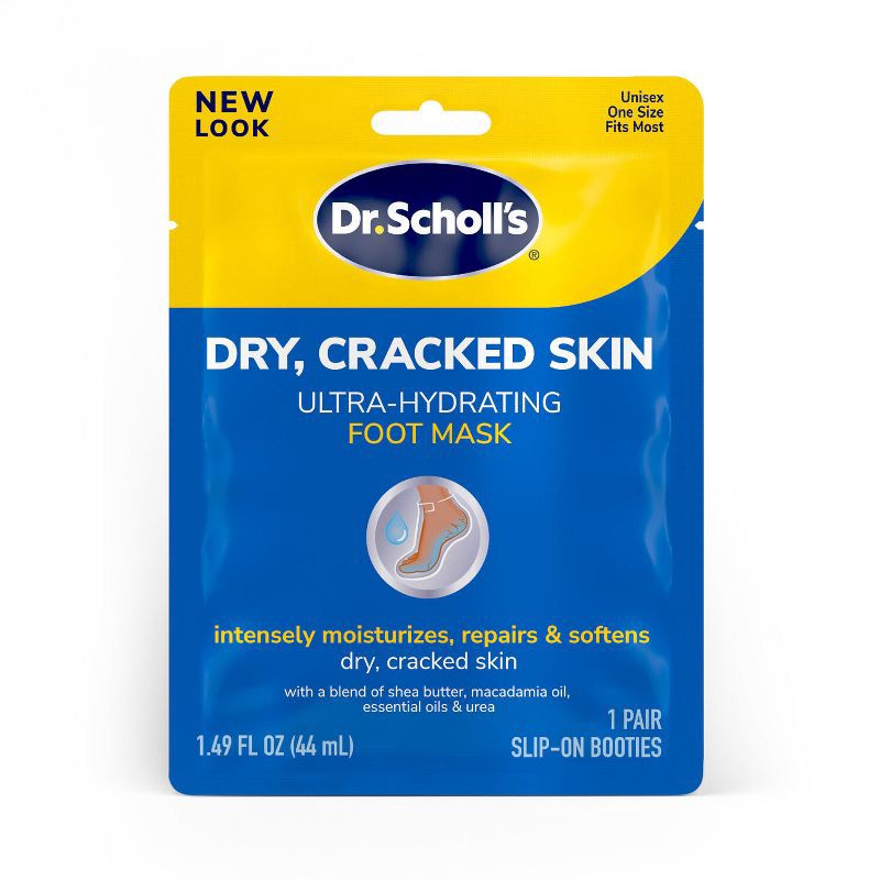 slide 1 of 10, Dr. Scholl's Dry, Cracked Skin Ultra-Hydrating Foot Mask - 1 Pair, 1 pair