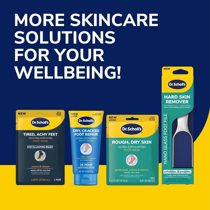 slide 10 of 10, Dr. Scholl's Dry, Cracked Skin Ultra-Hydrating Foot Mask - 1 Pair, 1 ct
