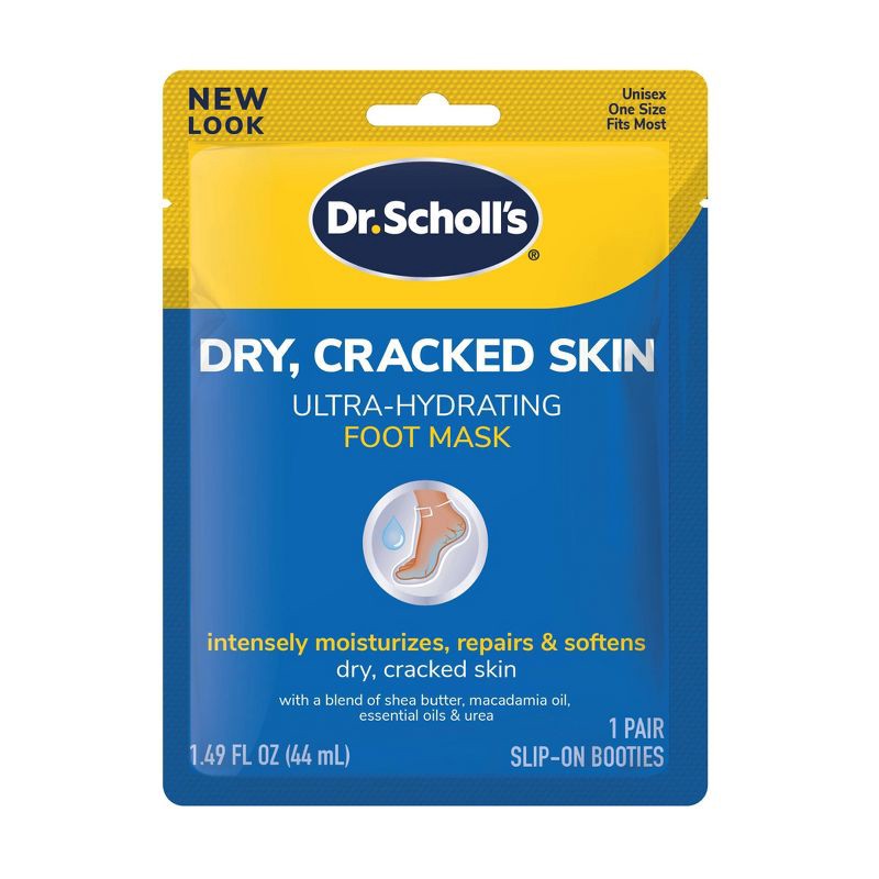 slide 1 of 10, Dr. Scholl's Dry, Cracked Skin Ultra-Hydrating Foot Mask - 1 Pair, 1 ct