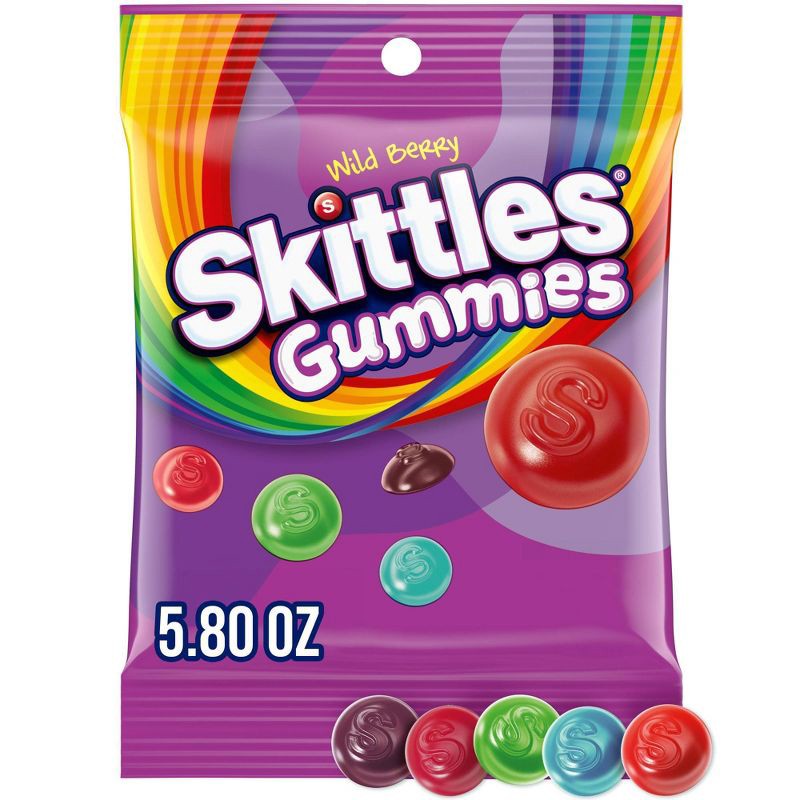 slide 1 of 8, Skittles Wildberry Gummies Candy Peg - 5.8oz, 5.8 oz