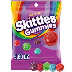 Skittles Gummies Wildberry Fruit Gummy Candy Bag - 5.8oz