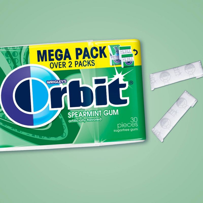 slide 2 of 7, Orbit Gum Spearmint Sugar Free Chewing Gum - 30ct, 30 ct