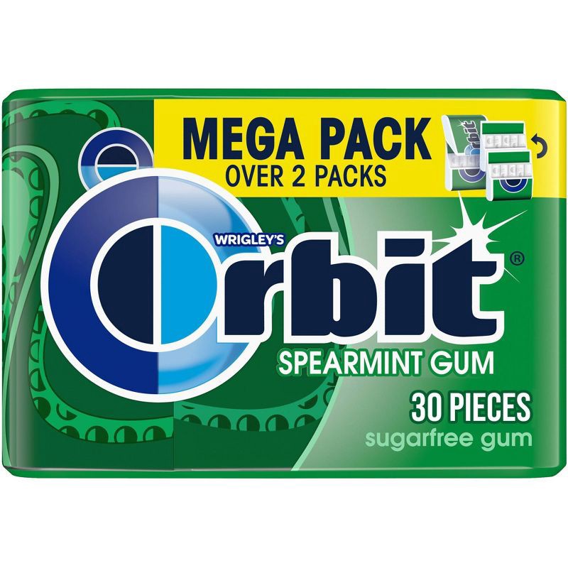 slide 1 of 7, Orbit Gum Spearmint Sugar Free Chewing Gum - 30ct, 30 ct