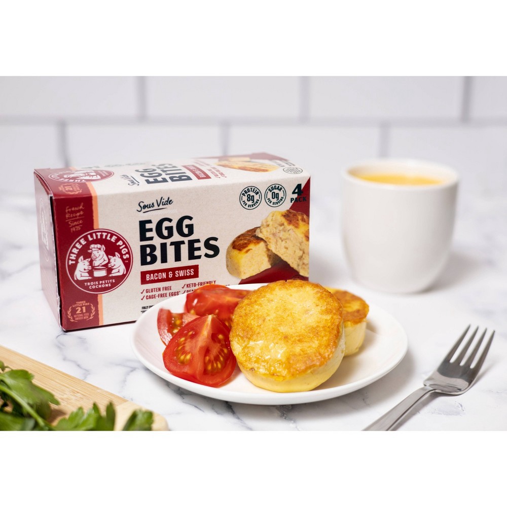 Three Pigs Three Little Pigs Sousvide Egg Bite with Uncured Bacon and