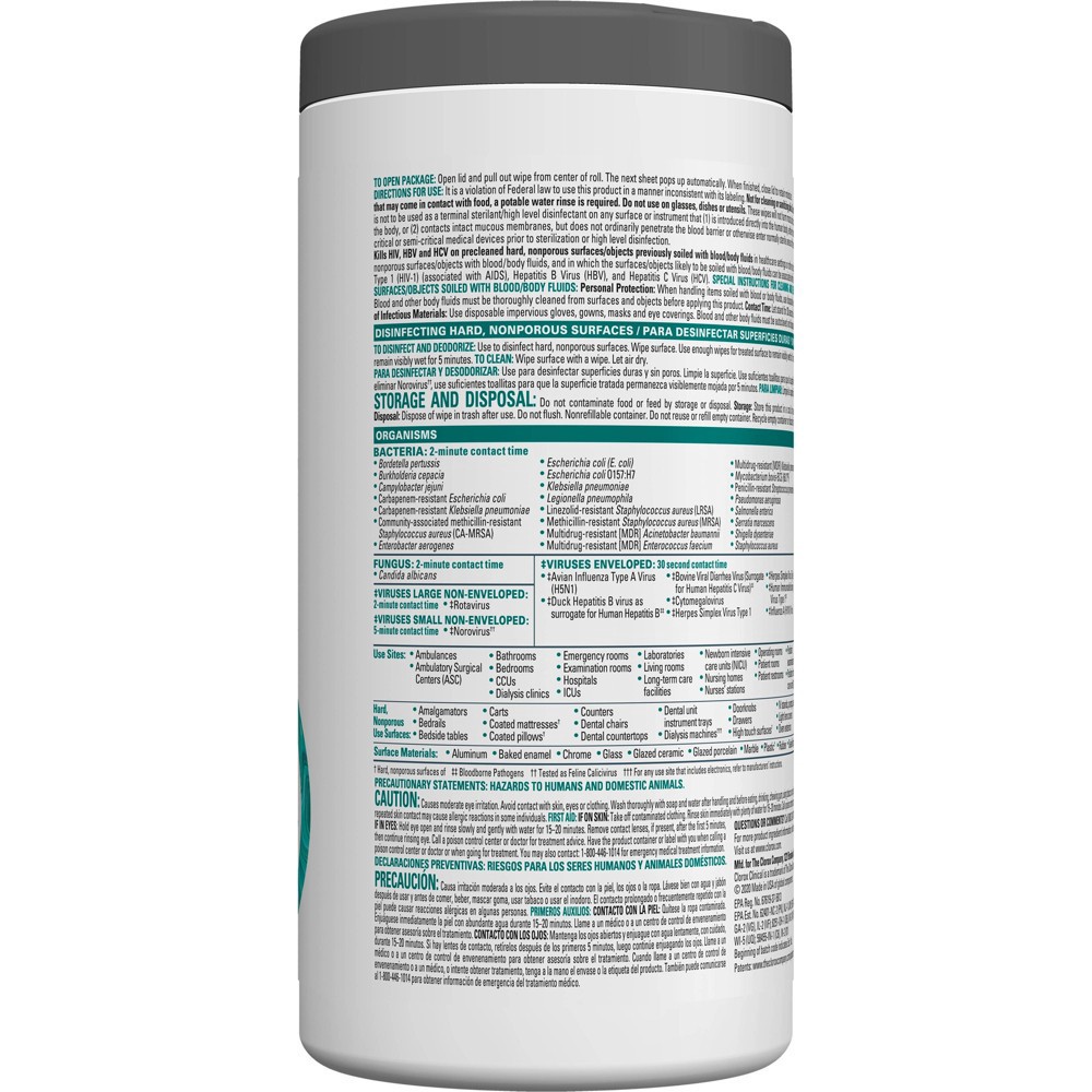 slide 4 of 10, Clorox Clinical Germicidal Wipes - 75ct, 75 ct