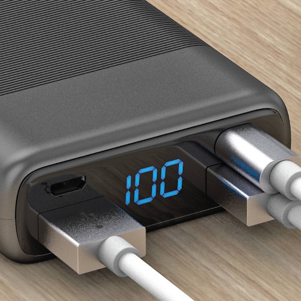 Just Wireless Portable Power Bank 10000mAh with Power Delivery Slate