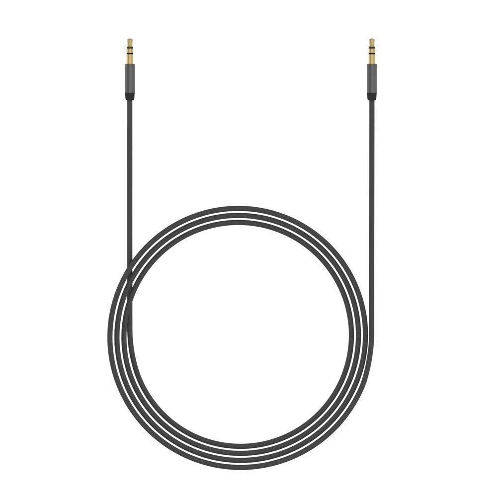 slide 2 of 4, Just Wireless Aux Cable (6') - Dark Gray, 1 ct