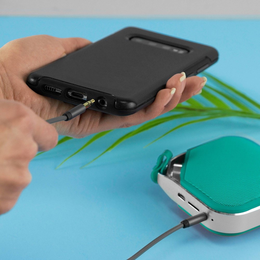 slide 4 of 4, Just Wireless Aux Cable (6') - Dark Gray, 1 ct