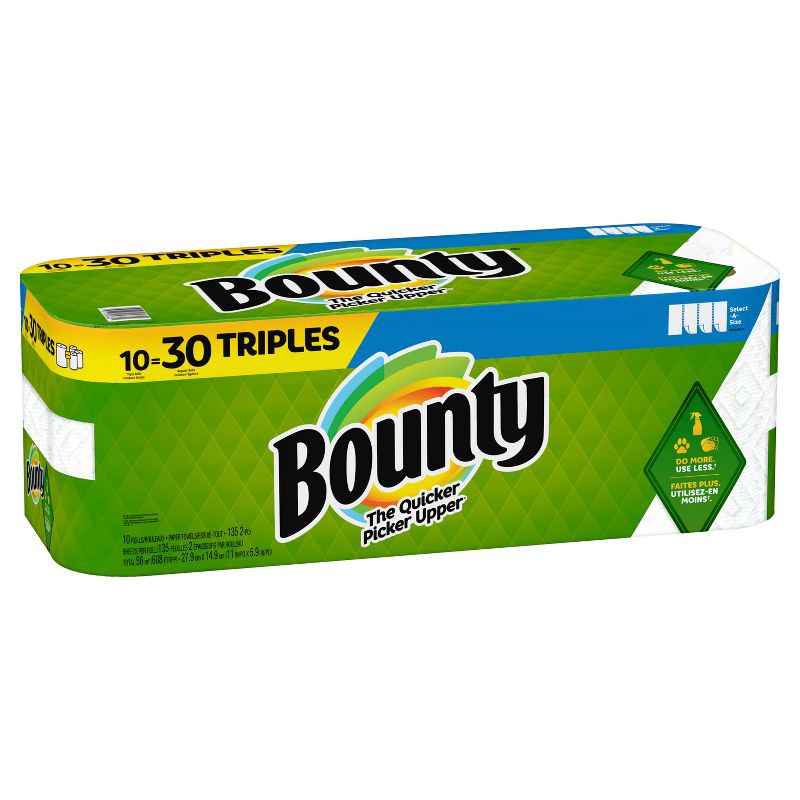 slide 15 of 18, Bounty Select-A-Size Paper Towels - 10 Triple Rolls, 1 ct