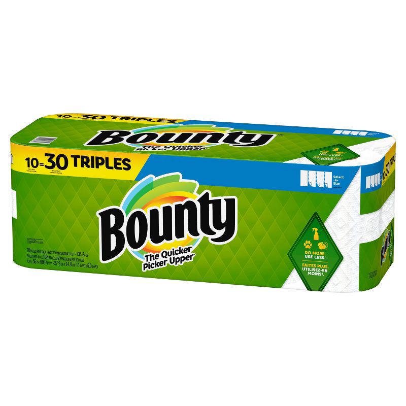 slide 16 of 18, Bounty Select-A-Size Paper Towels - 10 Triple Rolls, 1 ct