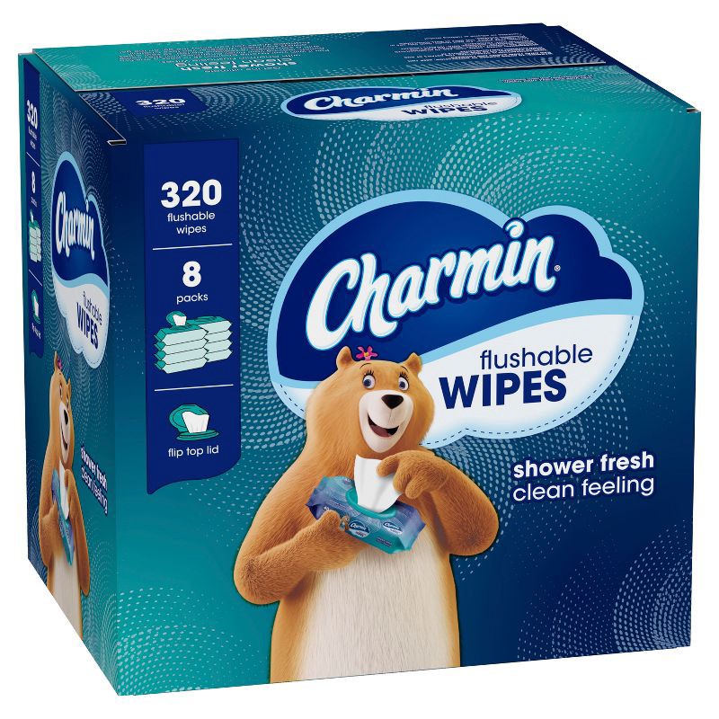 slide 10 of 11, Charmin Flushable Wipes - 8pk/40ct, 8 ct, 40 ct