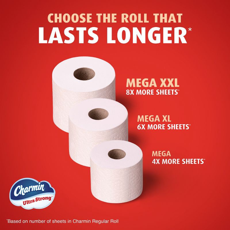 slide 7 of 16, Charmin Ultra Strong Toilet Paper - 18 Mega XL Rolls, 1 ct