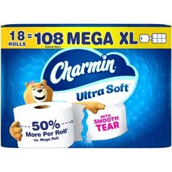 Charmin Ultra Soft Toilet Paper - 18 Mega XL Rolls