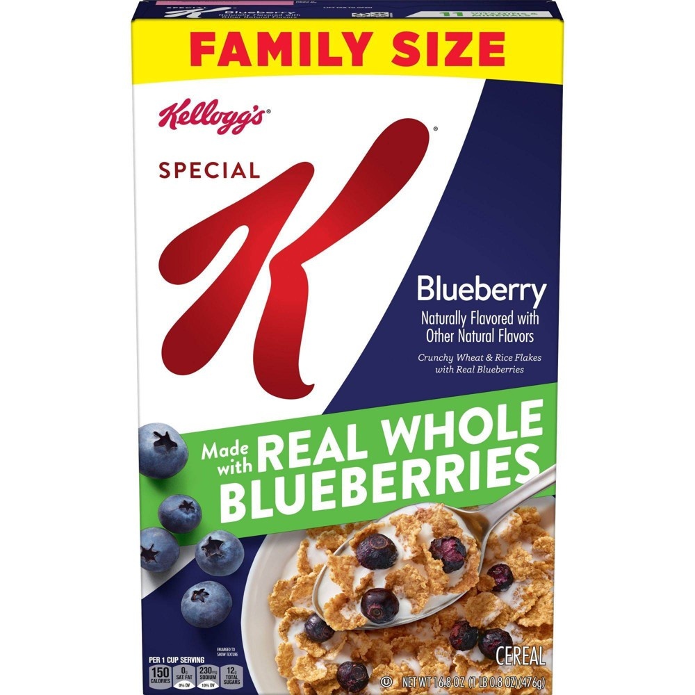 slide 2 of 6, Special K Blueberry Family Size Cereal - 16.9oz - Kellogg's, 16.9 oz