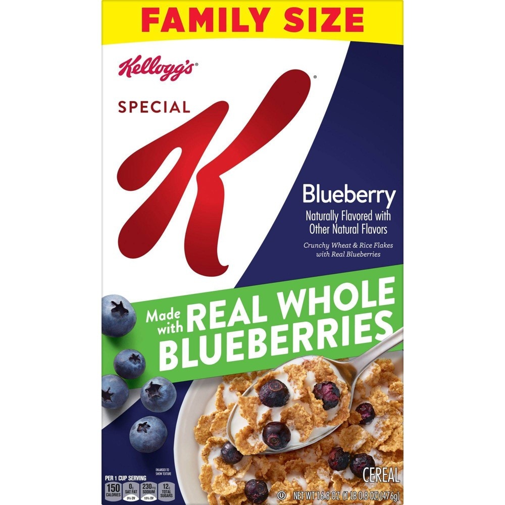 slide 3 of 6, Special K Blueberry Family Size Cereal - 16.9oz - Kellogg's, 16.9 oz