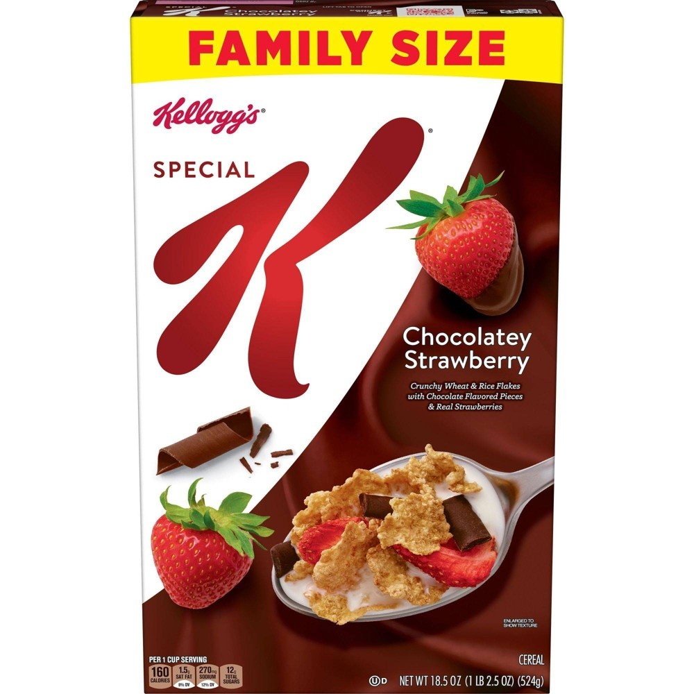 slide 2 of 5, Special K Chocolate Strawberry Family Size Cereal - Kellogg's, 18.5 oz