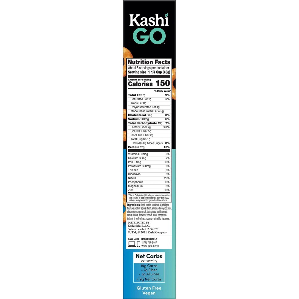 Kashi GO Keto Cinnamon Vanilla Cereal 7 oz Shipt