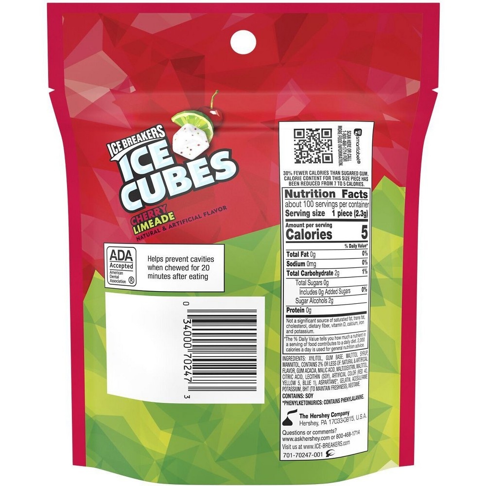 slide 2 of 2, Ice Breakers Ice Cubes Cherry Limeade Pouch - 8.1oz, 8.1 oz