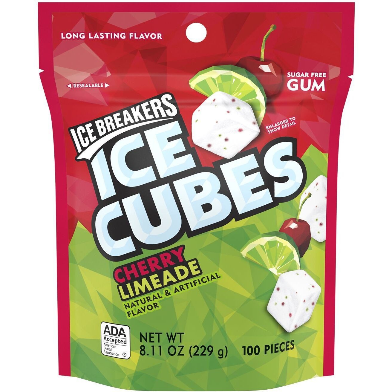 slide 1 of 2, Ice Breakers Ice Cubes Cherry Limeade Pouch - 8.1oz, 8.1 oz