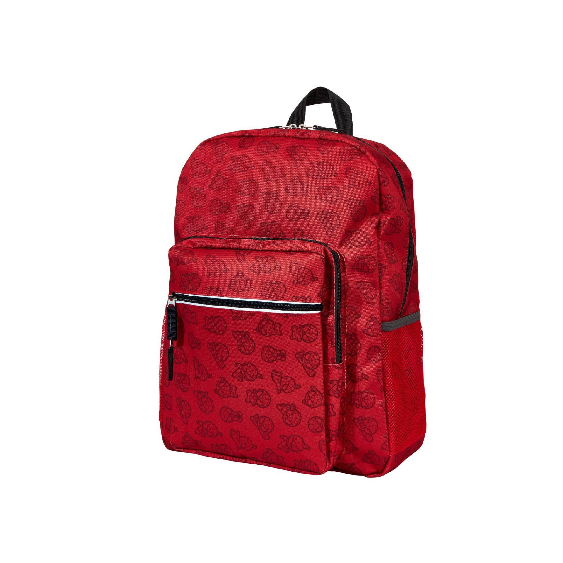 slide 1 of 4, Yoobi Kids' Backpack Standard Red - Spider-Man, 1 ct