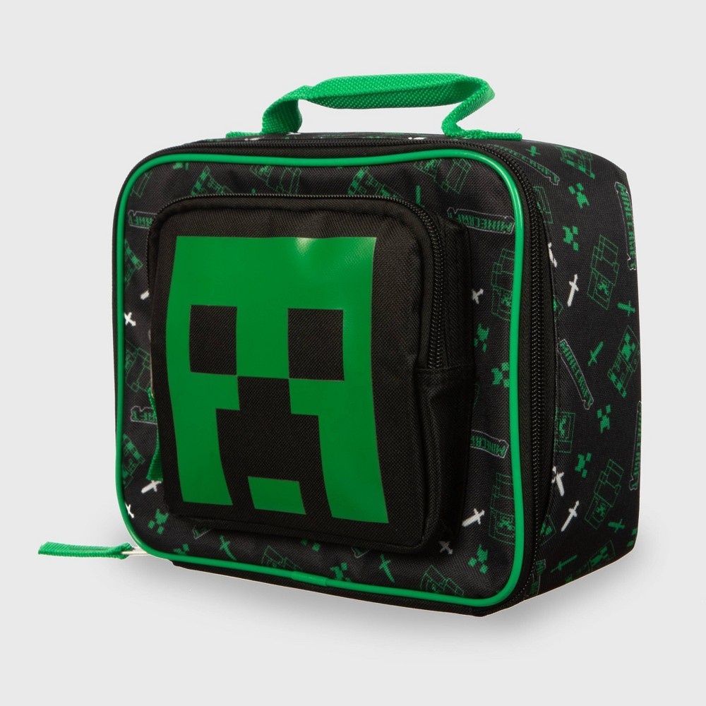 slide 2 of 5, Minecraft Boys' Lunch Kit - Black, 1 ct