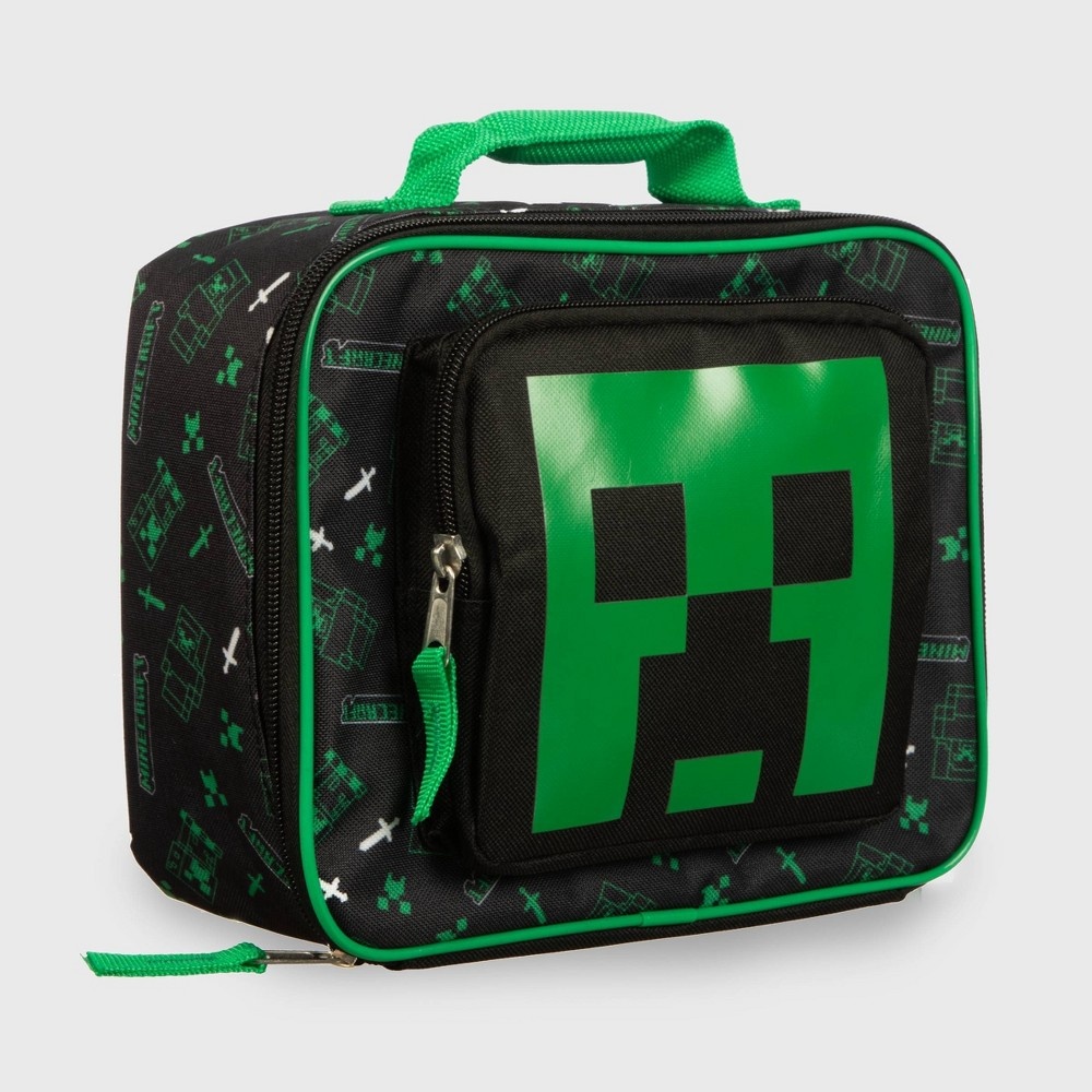 slide 3 of 5, Minecraft Boys' Lunch Kit - Black, 1 ct