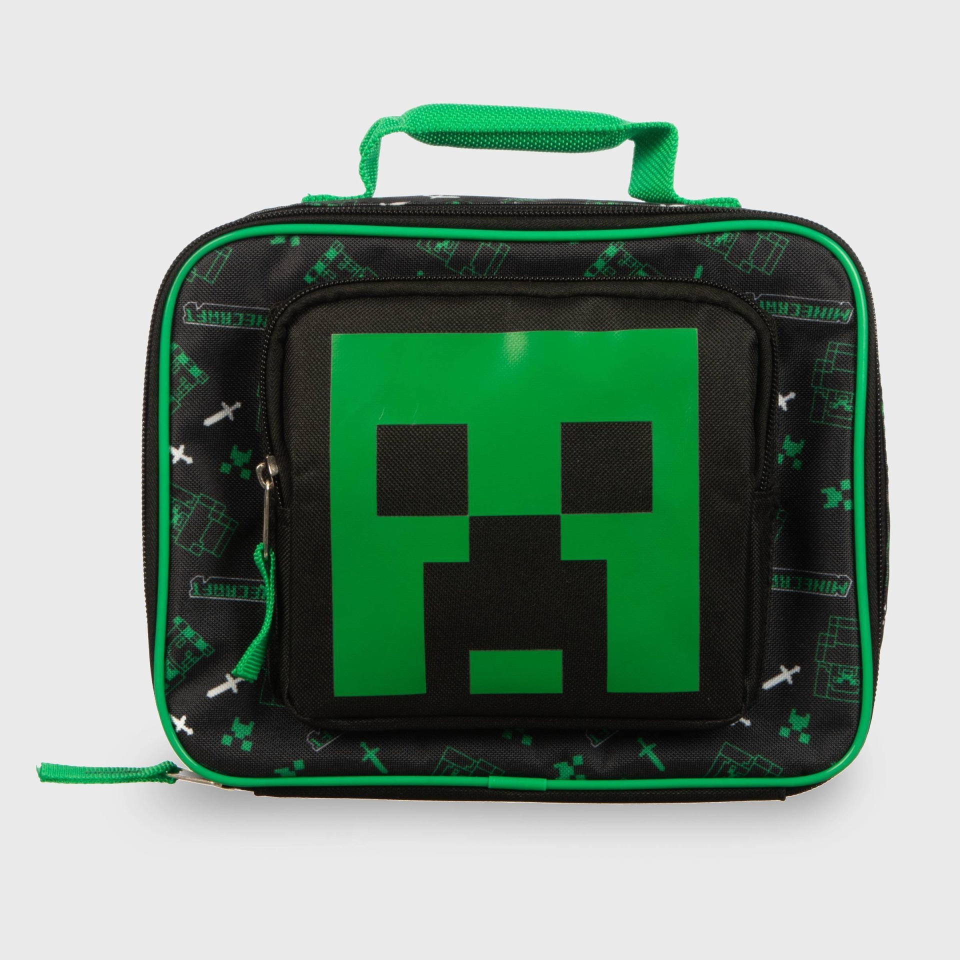 slide 1 of 5, Minecraft Boys' Lunch Kit - Black, 1 ct